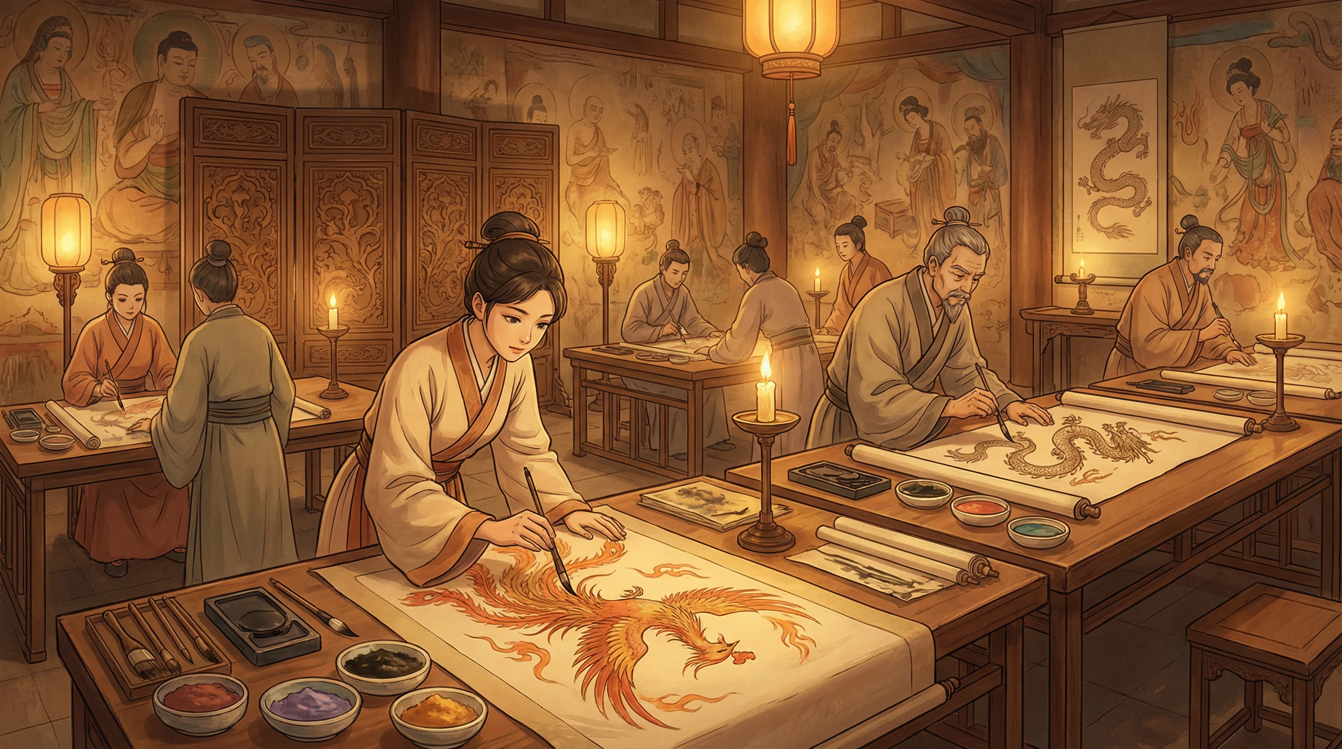 画师入驻 - 五十玫瑰 国风动漫画师